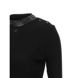 Vinyl collar sweater