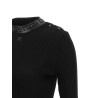Vinyl collar sweater