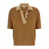 Waffle stitch polo shirt
