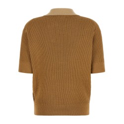 Waffle stitch polo shirt