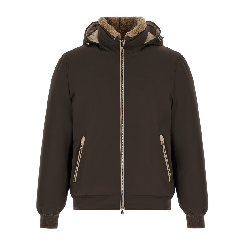 Detachable hood down jacket