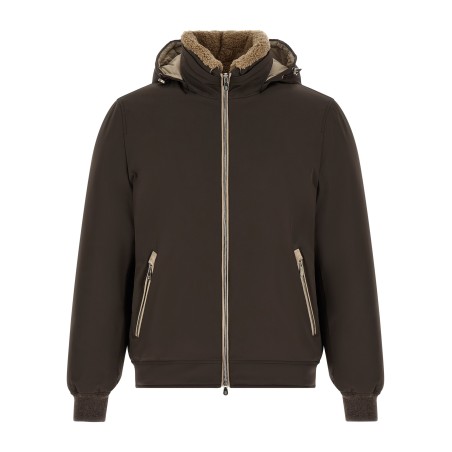 Detachable hood down jacket
