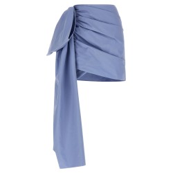 'Blue Cotton Tie Side Mini' skirt