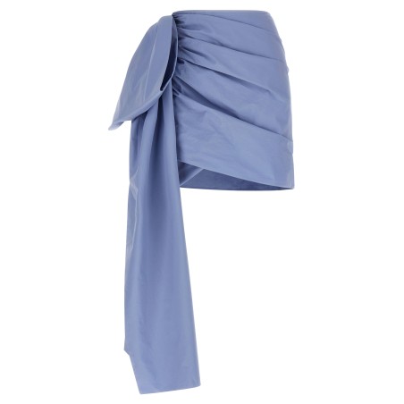 'Blue Cotton Tie Side Mini' skirt