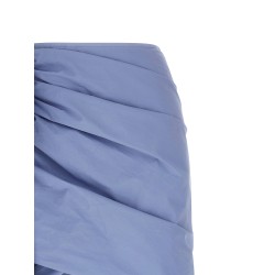 'Blue Cotton Tie Side Mini' skirt