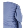 'Blue Cotton Tie Side Mini' skirt