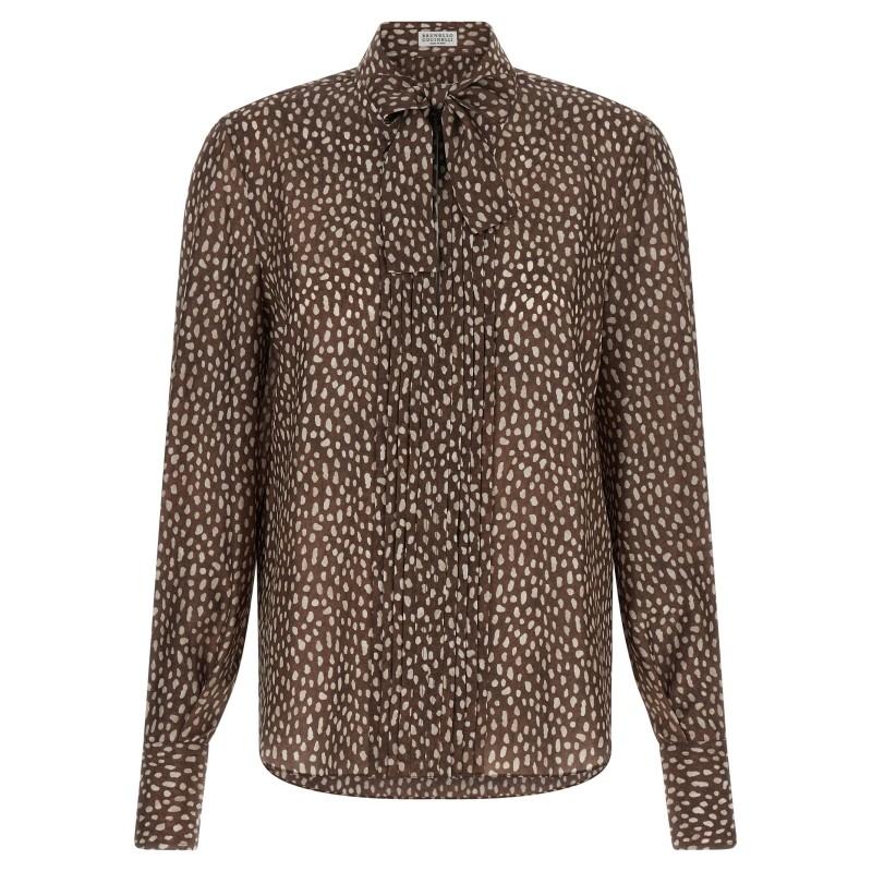 Lavallière collar shirt