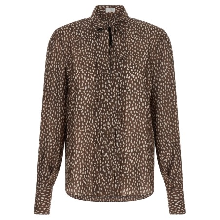 Lavallière collar shirt