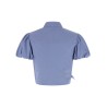 'Blue Cotton Tie Side' top