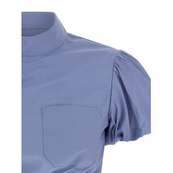 'Blue Cotton Tie Side' top