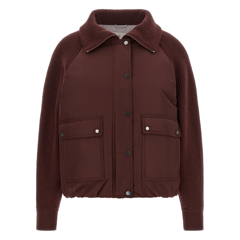 'Shiny Zipper Pull' down jacket