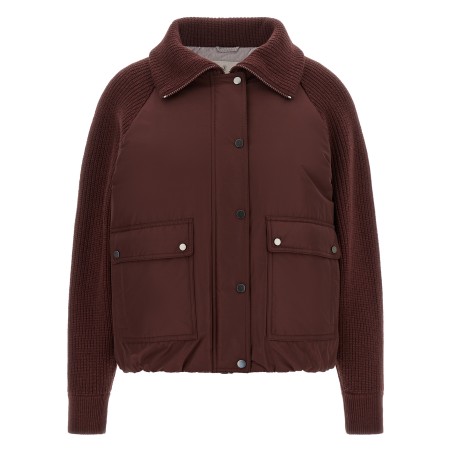 'Shiny Zipper Pull' down jacket