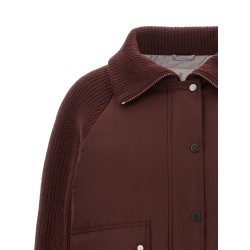 'Shiny Zipper Pull' down jacket