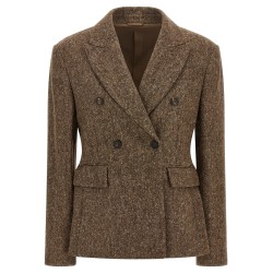 Donegal wool double-breasted blazer