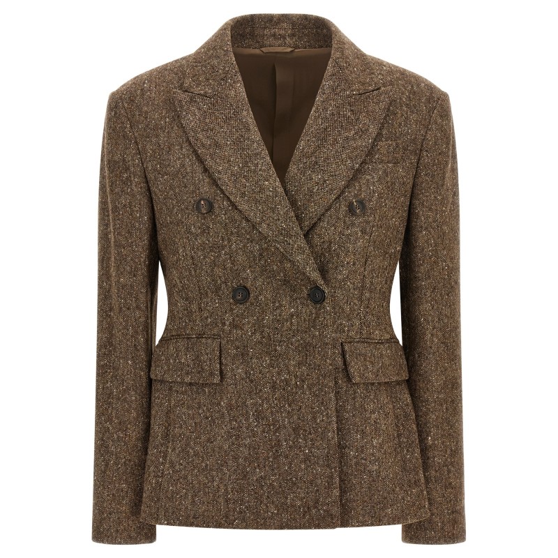 Donegal wool double-breasted blazer