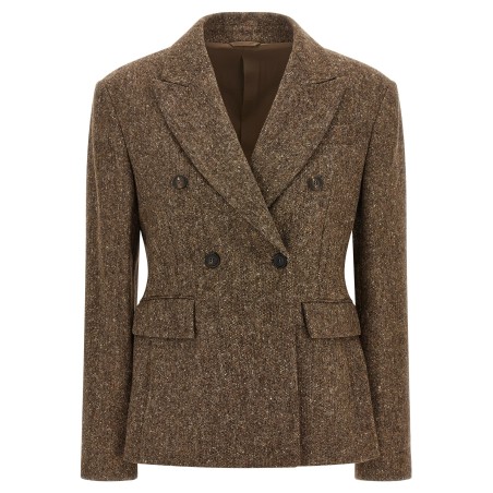 Donegal wool double-breasted blazer