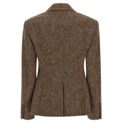 Donegal wool double-breasted blazer