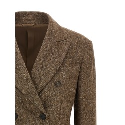 Donegal wool double-breasted blazer