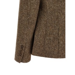 Donegal wool double-breasted blazer
