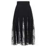 Charmeuse skirt with lace