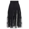 Charmeuse skirt with lace