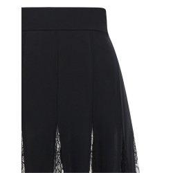 Charmeuse skirt with lace