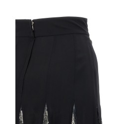 Charmeuse skirt with lace