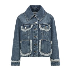 Denim and lace jacket