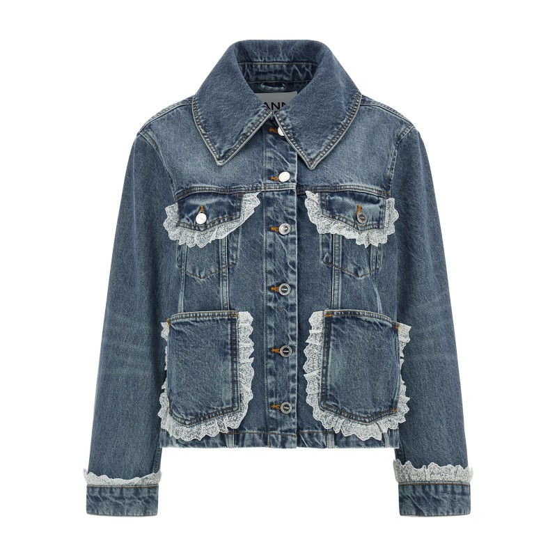 Denim and lace jacket