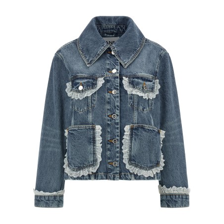 Denim and lace jacket