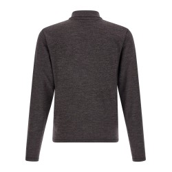 Mouliné wool polo shirt