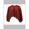 BLUSA ARRICCIATA "ASTER" CON PERLINE