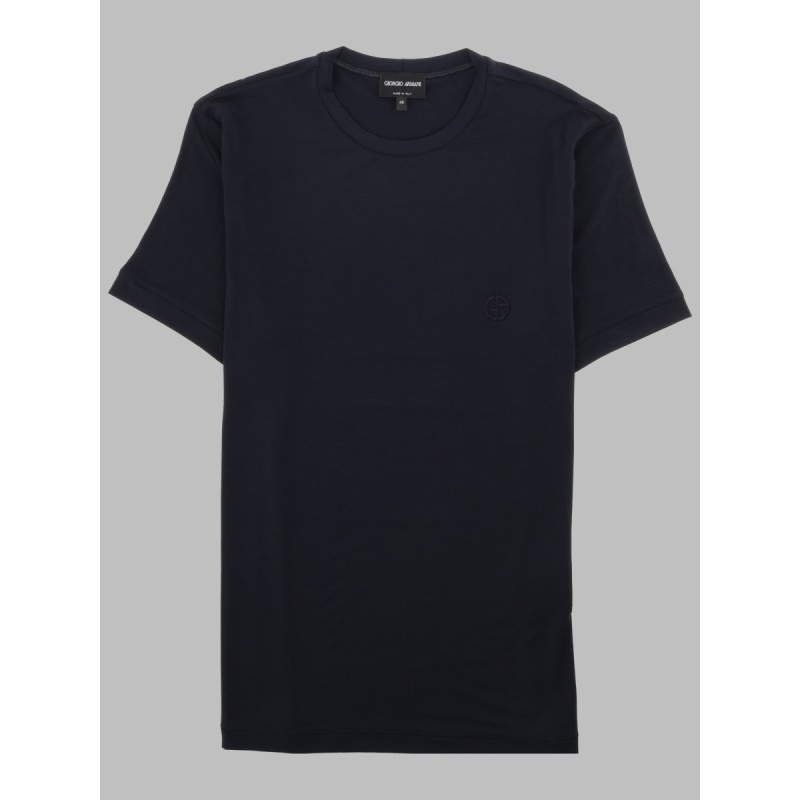 T-SHIRT GIROCOLLO IN JERSEY DI VISCOSA