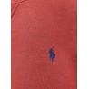 Cotton blend sweater with embroidered logo on the front