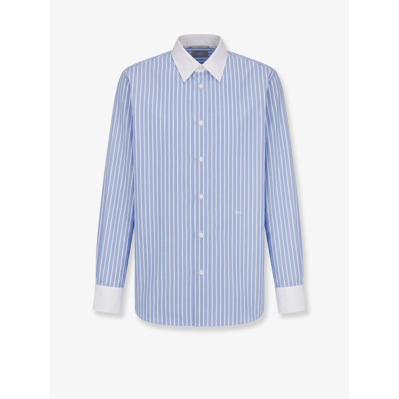 Cotton shirt with Dior embroidery