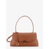 Leather shoulder bag with Gancini detail