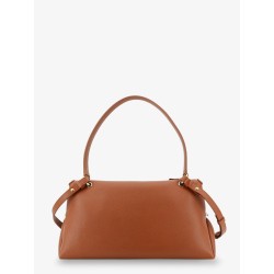 Leather shoulder bag with Gancini detail