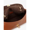 Leather shoulder bag with Gancini detail
