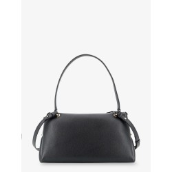 Leather shoulder bag with Gancini detail