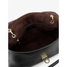 Leather shoulder bag with Gancini detail