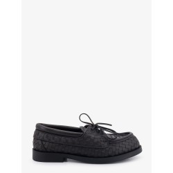 Pier Intrecciato leather boat shoes