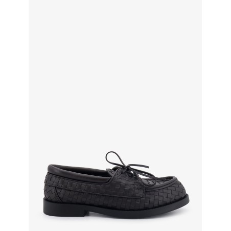 Pier Intrecciato leather boat shoes
