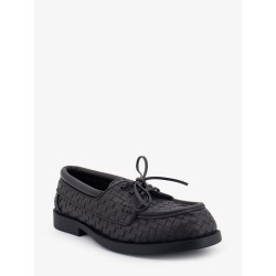 Pier Intrecciato leather boat shoes