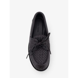 Pier Intrecciato leather boat shoes