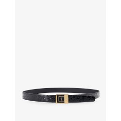 La 66 crocodile-embossed leather belt