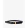 La 66 crocodile-embossed leather belt