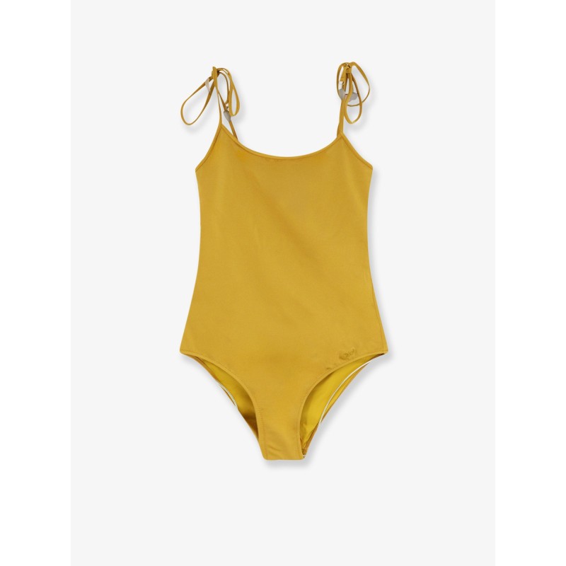 Knotted one-piece swimsuit