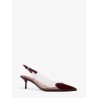 Le Coeur PVC and leather slingback décolleté