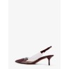 Le Coeur PVC and leather slingback décolleté