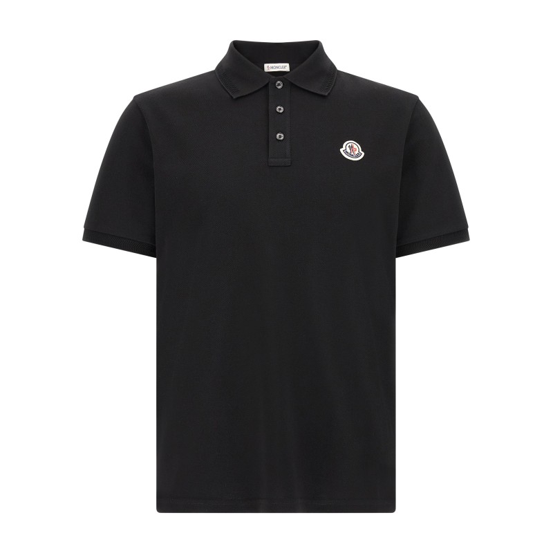 Logo patch polo shirt